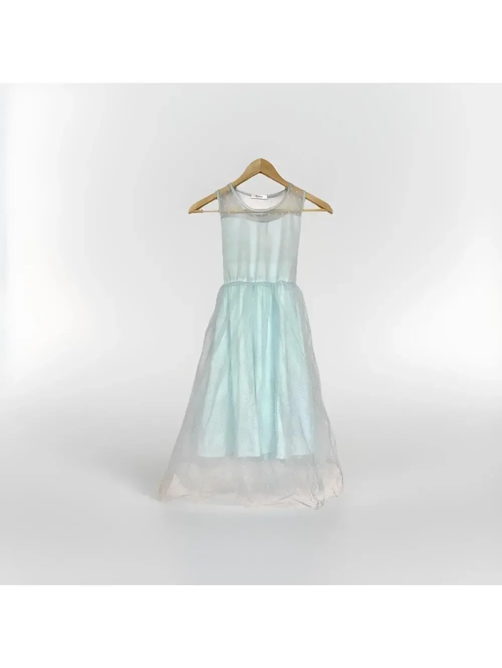 (RFB3) NWOT Girls 16 Ice Blue Contrast Tulle Sparkle Dress Formal Party Dance